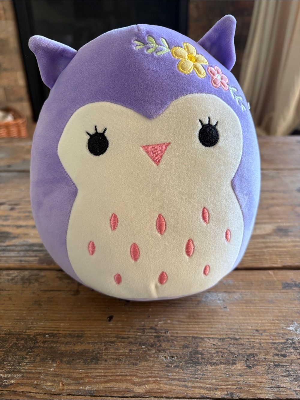 Squishmallows 8” Holly the Purple Owl with Flower Crown - Super Soft
